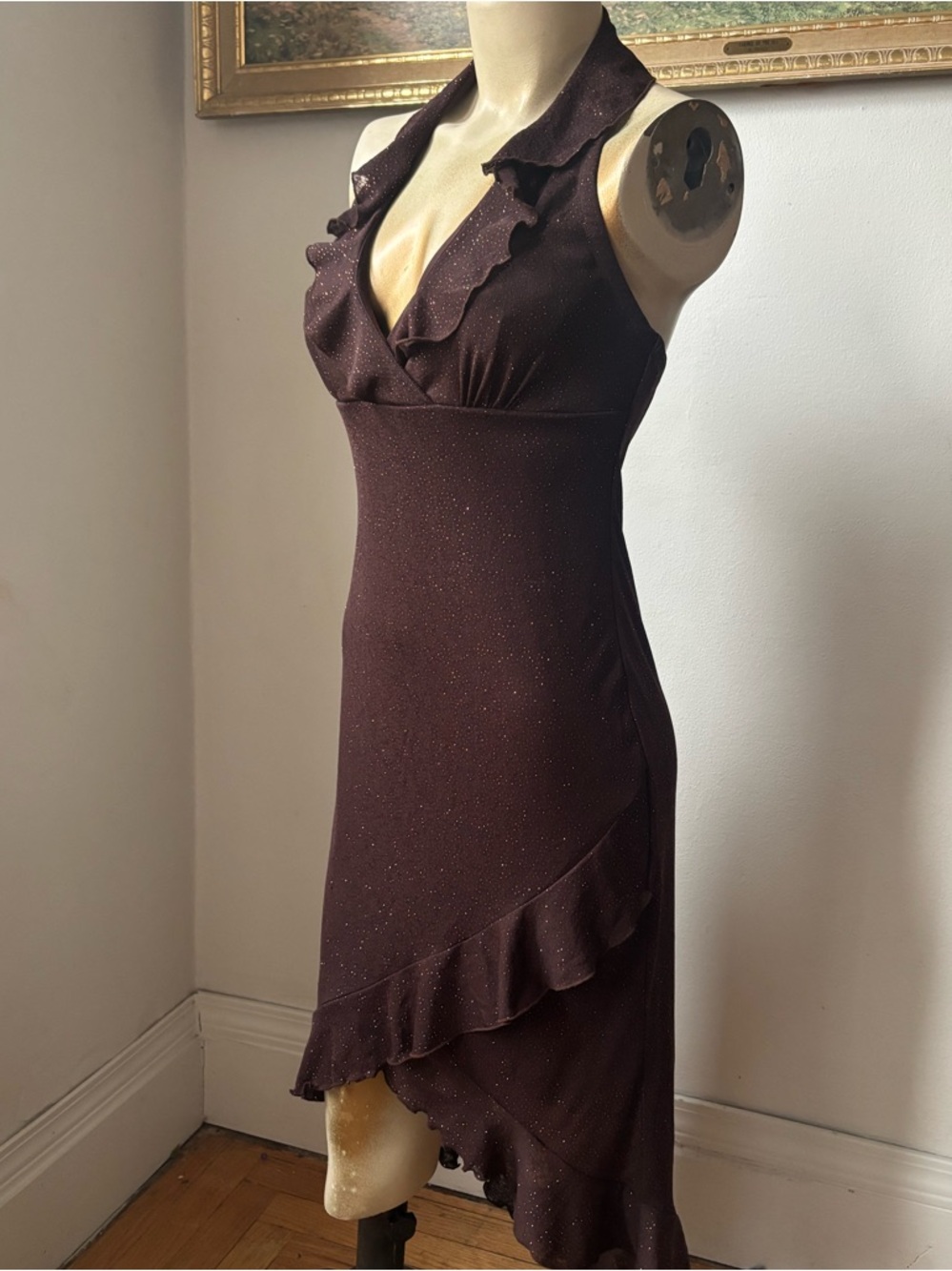 Y2K vintage Rampage Fairy Glitter Halter Dress